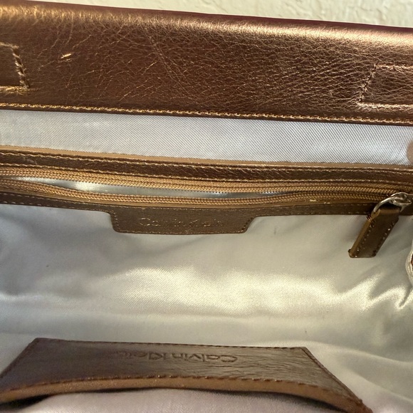 Calvin Klein Metallic Bronze Clutch - Picture 10 of 16